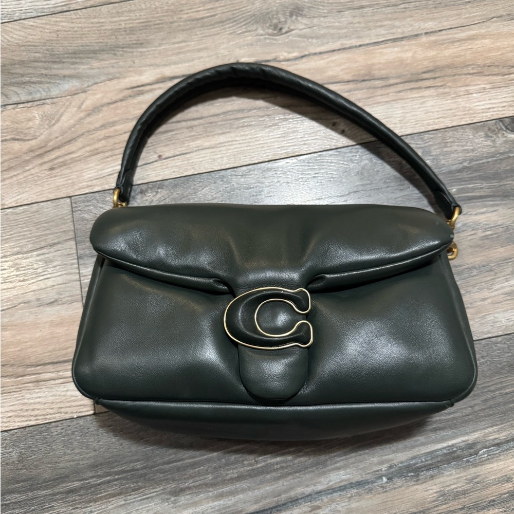 Coach Forest Green Pillow Tabby Leather Shoulder Bag